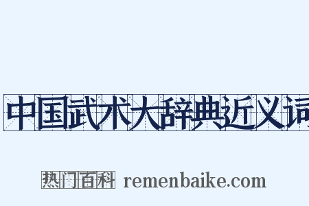 中国武术大辞典近义词是什么意思的图片
